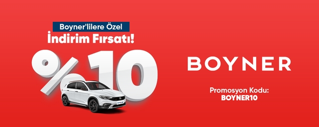 10% Off Car Rentals Special for Boyner Members!