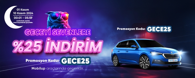 Geceyi Sevenlere Özel: RentiCar'da Avantajlı Rezervasyon Fırsatları! 🌙 🚗