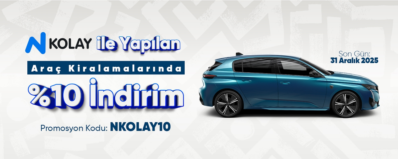 N KOLAY ile Yapılan Araç Kiralamalarında %10 İndirim!