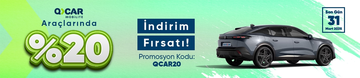 QCAR Mobilite Araçlarında %20 İndirim Fırsatı!