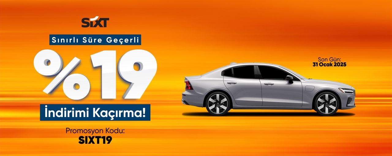 Sixt Araçlarında Sınırlı Süre Geçerli %19 İndirim!