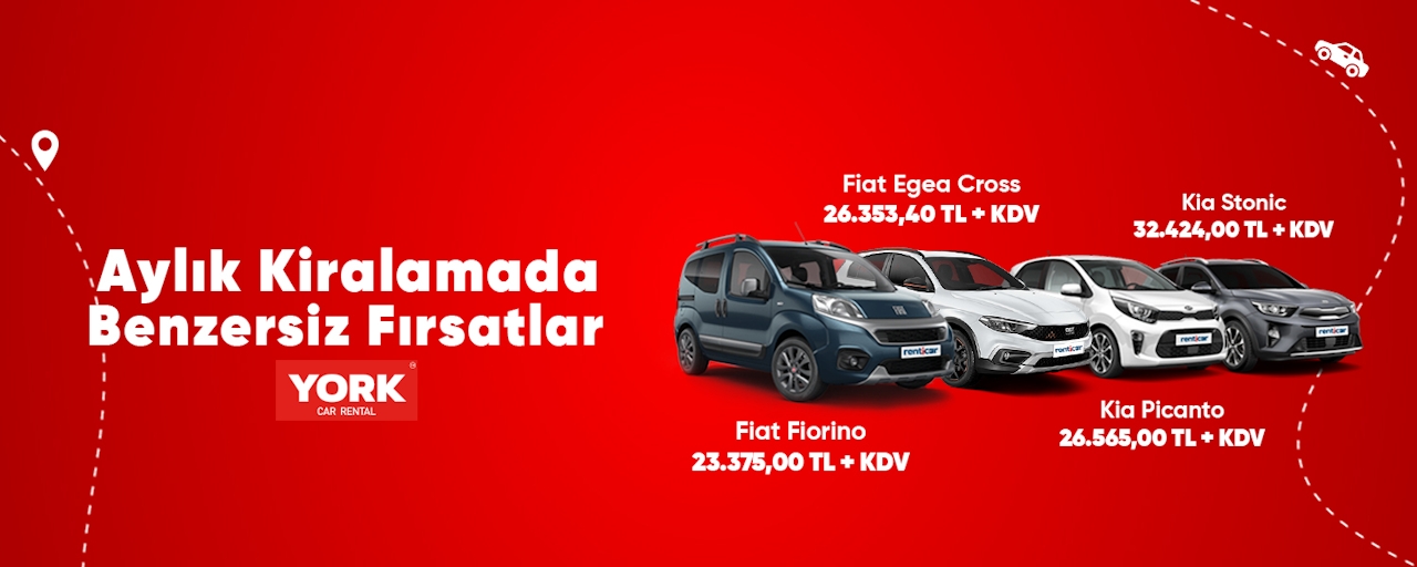 Aylık Kiralamada Benzersiz Fırsatlar York Car Rental ile RentiCar'da!