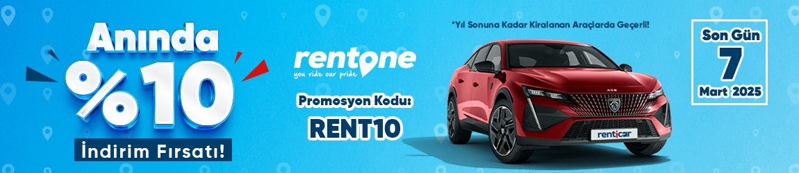 Rentone Araçlarında %10 İndirimle Avantajlı Fiyatlar!